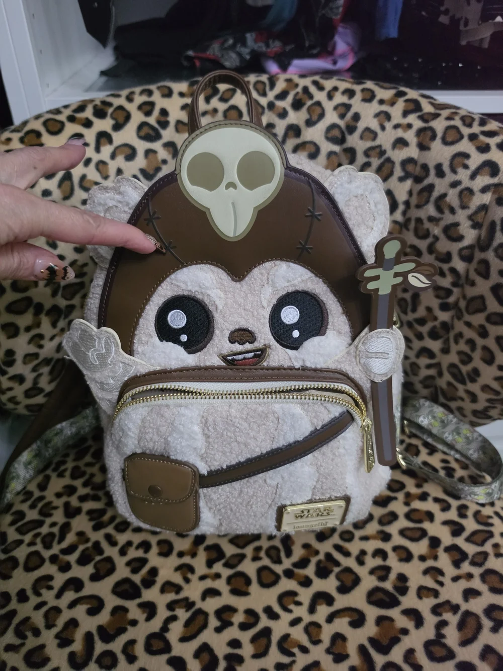 Loungefly Star Wars Ewok Plush Mini Backpack